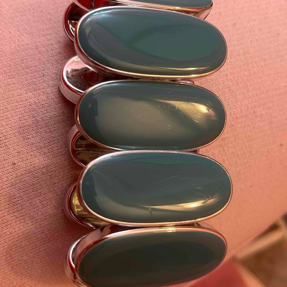Chic Teal and Silver Bracelet